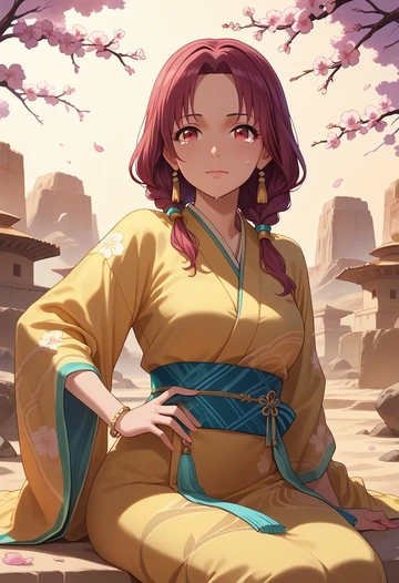 idolmaster,otonashi_kotori,kimono  - AI generated anime art