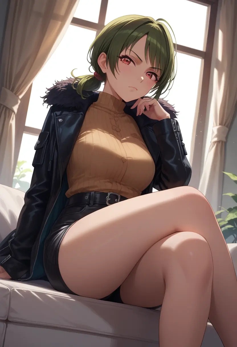 idolmaster,otonashi_kotori,leather,shorts  - 