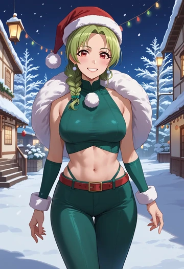 idolmaster,otonashi_kotori,Christmas,dress  - AI generated anime art