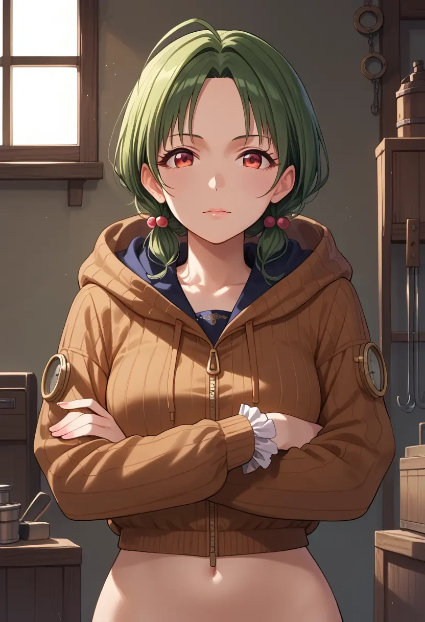 idolmaster,otonashi_kotori,hoodie,cropped,high-waisted joggers  - 