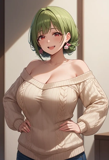 idolmaster,otonashi_kotori,sweater  - AI generated anime art