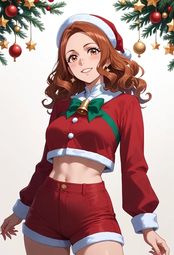 hibike_euphonium,oumae_kumiko,Christmas,red velvet shorts  - AI generated anime art