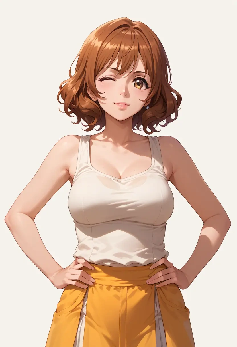 hibike_euphonium,oumae_kumiko,abstract print tank,dolphin shorts  - 