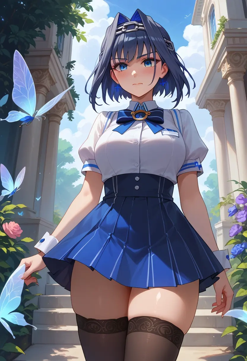 hololive,ouro_kronii,nurse pantyhose,mini skirt, sexy  - 