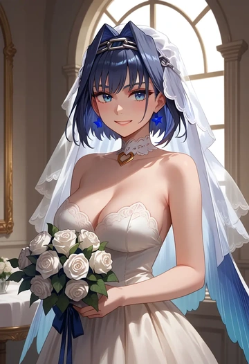 hololive,ouro_kronii,wedding  - AI generated anime art