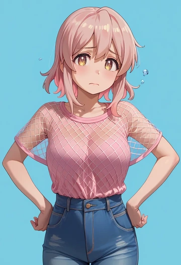 onii_chan_wa_oshimai,oyama_mahiro,sleeveless top,bike shorts  - AI generated anime art