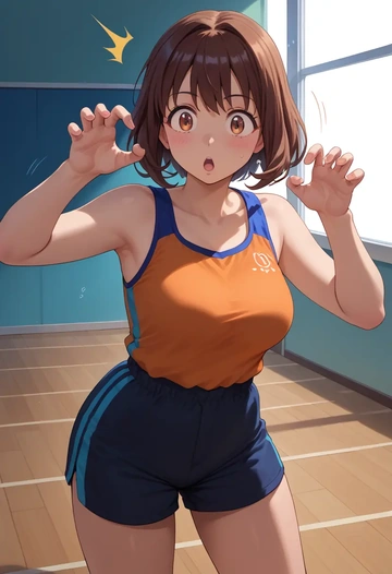 onii_chan_wa_oshimai,oyama_mihari,athletic,shorts,sexy  - AI generated anime art