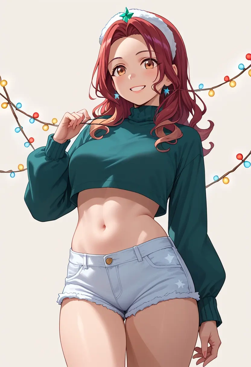 onii_chan_wa_oshimai,oyama_mihari,Christmas,red velvet shorts  - 