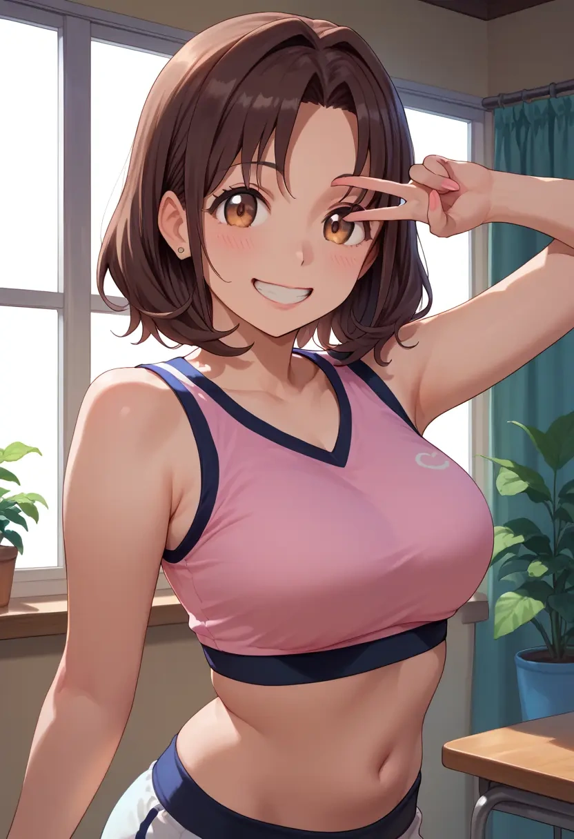 onii_chan_wa_oshimai,oyama_mihari,sports crop,high-waisted shorts  - 