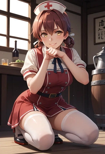 kantai_collection,oyashio_(kancolle),nurse,stockings,sexy,panties  - AI generated anime art