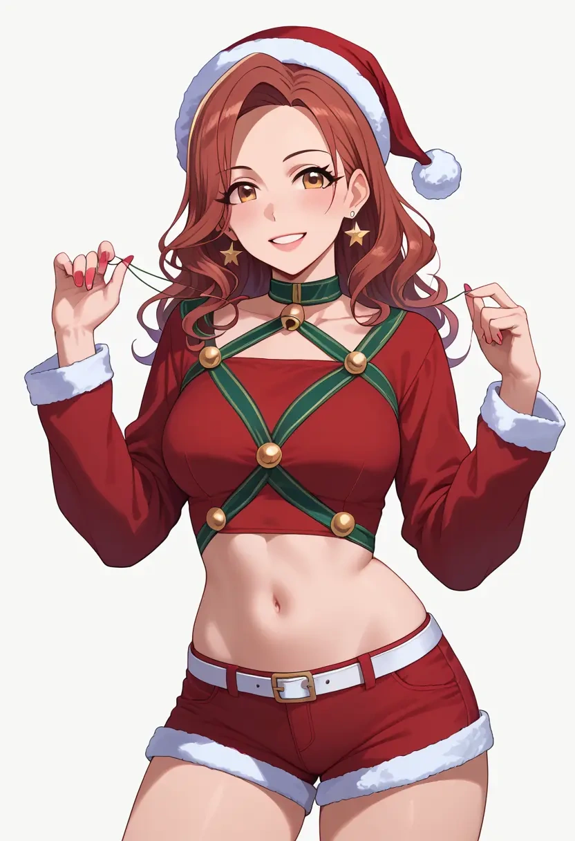 idolmaster,p-head_producer,Christmas,red velvet shorts  - 