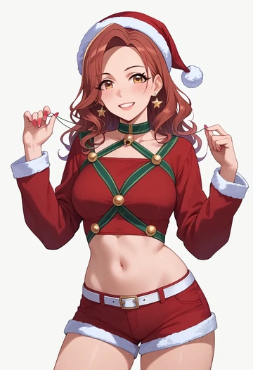 idolmaster,p-head_producer,Christmas,red velvet shorts  - AI generated anime art