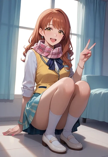 idolmaster,p-head_producer,spring,student uniform,vest  - AI generated anime art