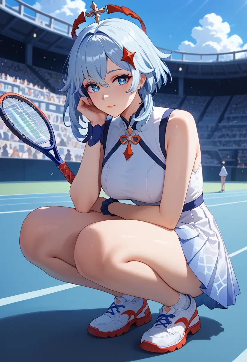 genshin_impact,paimon_(genshin_impact),tennis skirt  - 