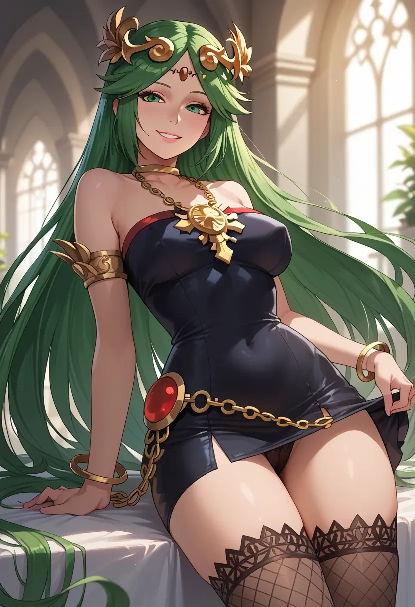 kid_icarus,palutena,secretary,stockings,sexy, panties  - 