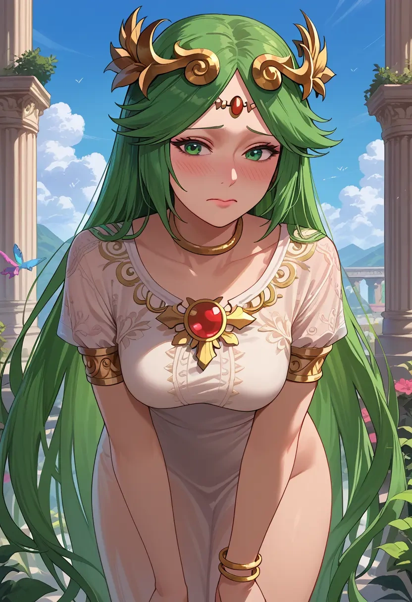 kid_icarus,palutena,silk graffiti shirt,dolphin shorts  - 