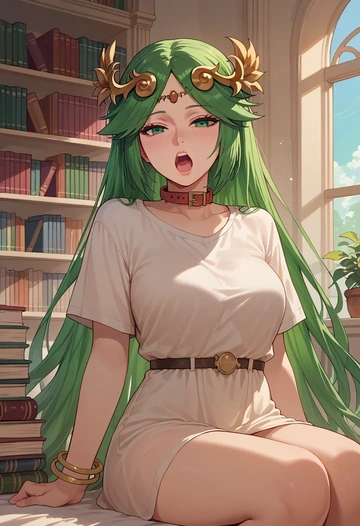 kid_icarus,palutena,polo shirt,tennis skirt  - AI generated anime art