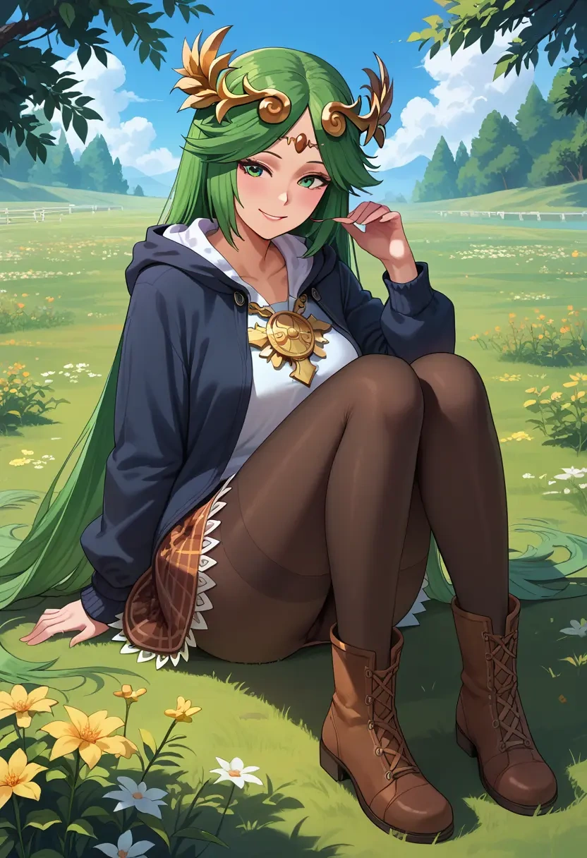 kid_icarus,palutena,winter,student uniform,hooded coat  - 