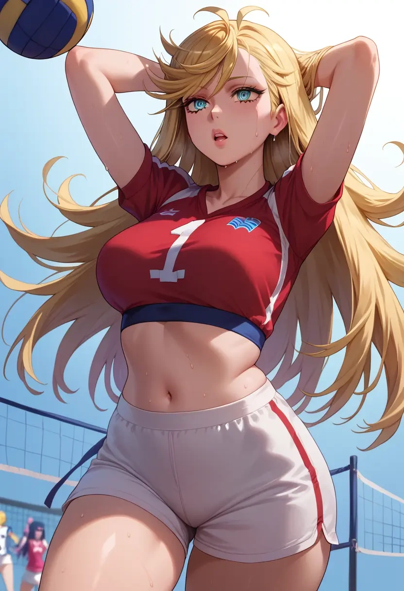 panty_stocking_with_garterbelt,panty_(psg),volleyball uniform  - 