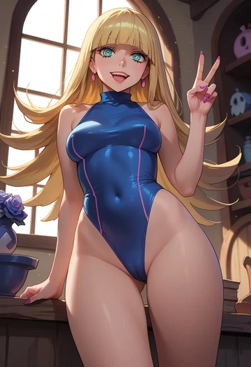 panty_stocking_with_garterbelt,panty_(psg),swimsuit,sexy  - AI generated anime art