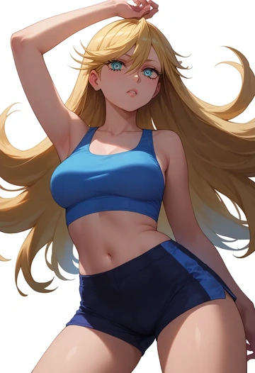 panty_stocking_with_garterbelt,panty_(psg),athletic,shorts,sexy  - AI generated anime art