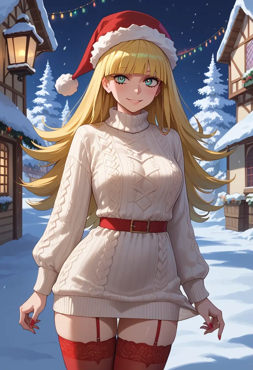 panty_stocking_with_garterbelt,panty_(psg),Christmas,sweater dress,stockings  - 