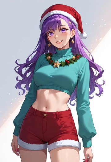 fate_(series),passionlip_(fate),Christmas,red velvet shorts  - AI generated anime art