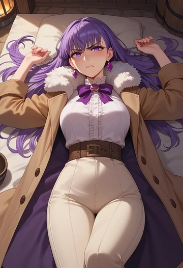 fate_(series),passionlip_(fate),coat,fur-collar,tailored trousers  - AI generated anime art