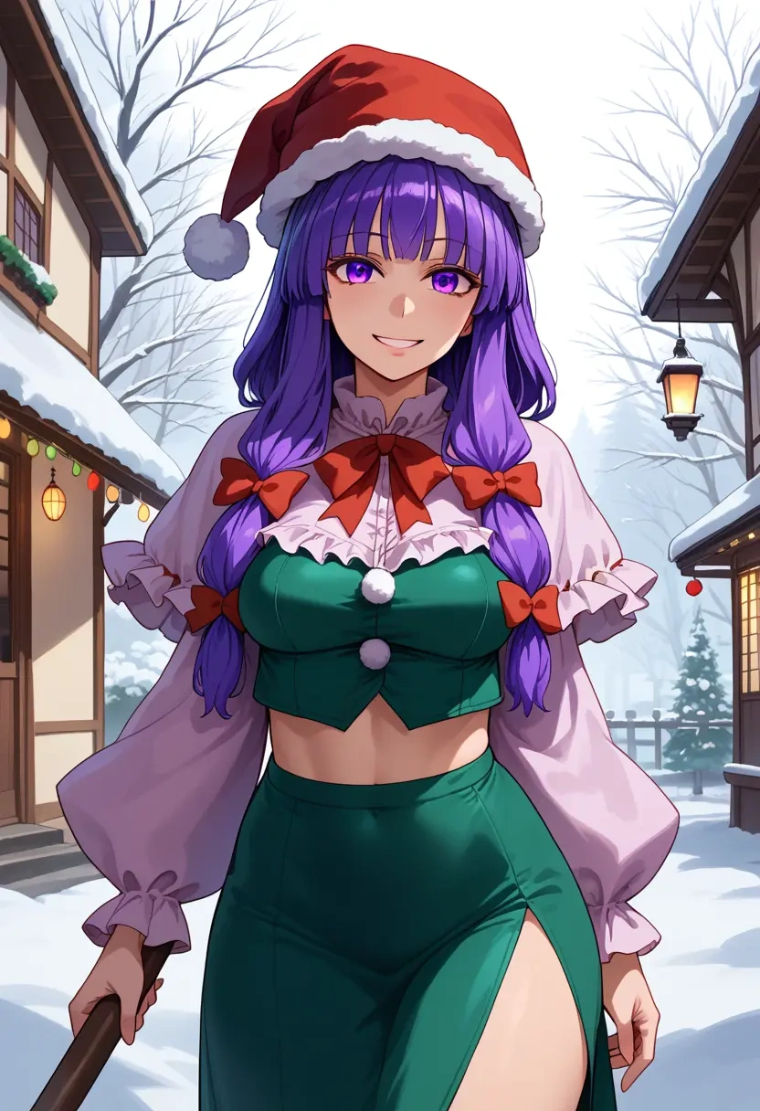 touhou,patchouli_knowledge,Christmas,dress  - 