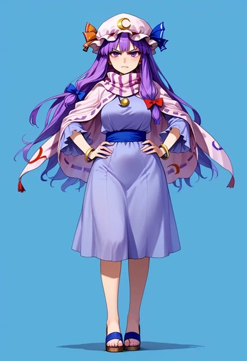 touhou,patchouli_knowledge,spring,elegant woman,bodycon dress  - AI generated anime art