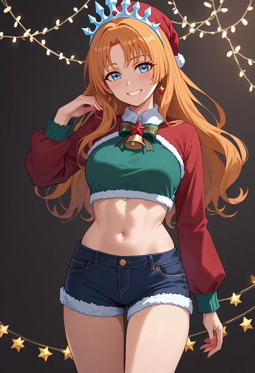 princess_connect,pecorine_(princess_connect),Christmas,red velvet shorts  - 