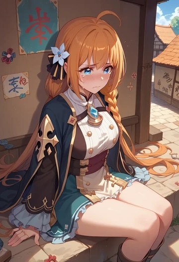 princess_connect,pecorine_(princess_connect),patchwork graffiti top,dolphin shorts  - AI generated anime art