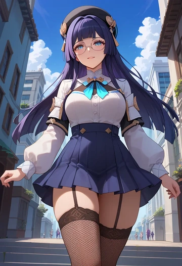 star rail,pela,mini skirt, stockings  - AI generated anime art