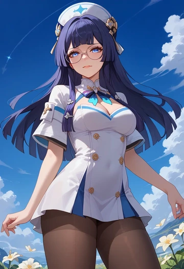 star rail,pela,nurse, pantyhose,mini skirt  - AI generated anime art