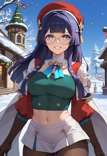 star rail,pela,Christmas,dress  - AI generated anime art