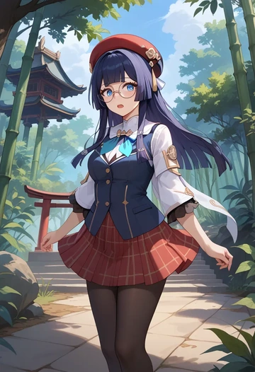 star rail,pela,winter,student uniform,vest  - AI generated anime art