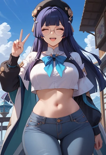 star rail,pela,crop top  - AI generated anime art