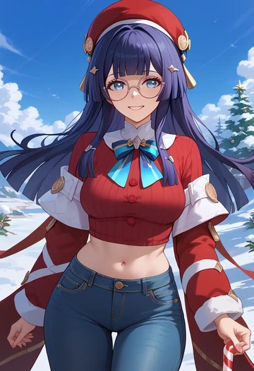 star rail,pela,Christmas  - AI generated anime art