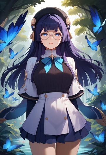 star rail,pela,skirt,pleated,turtleneck sweater  - AI generated anime art