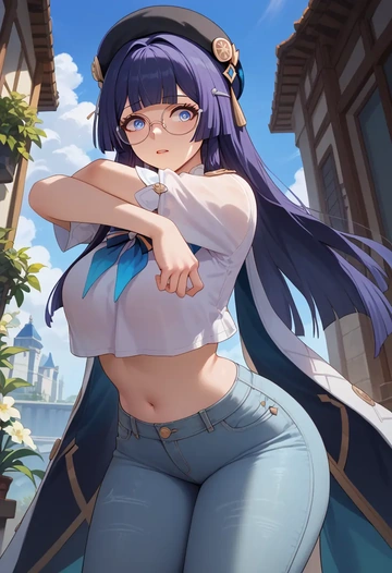 star rail,pela,crop top  - AI generated anime art