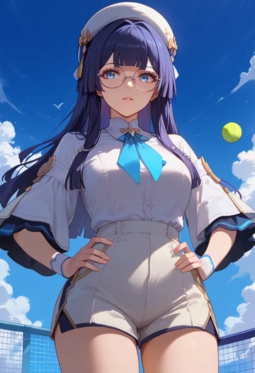 star rail,pela,tennis polo,skort  - AI generated anime art