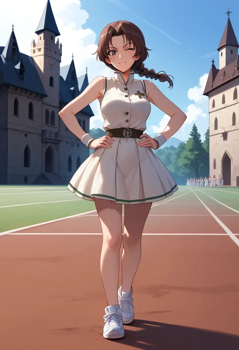 girls_und_panzer,pepperoni_(girls_und_panzer),tennis skirt  - 