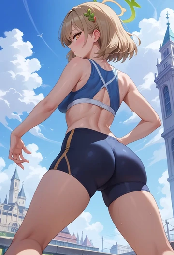 blue_archive,peroro_(blue_archive),yoga shorts  - AI generated anime art