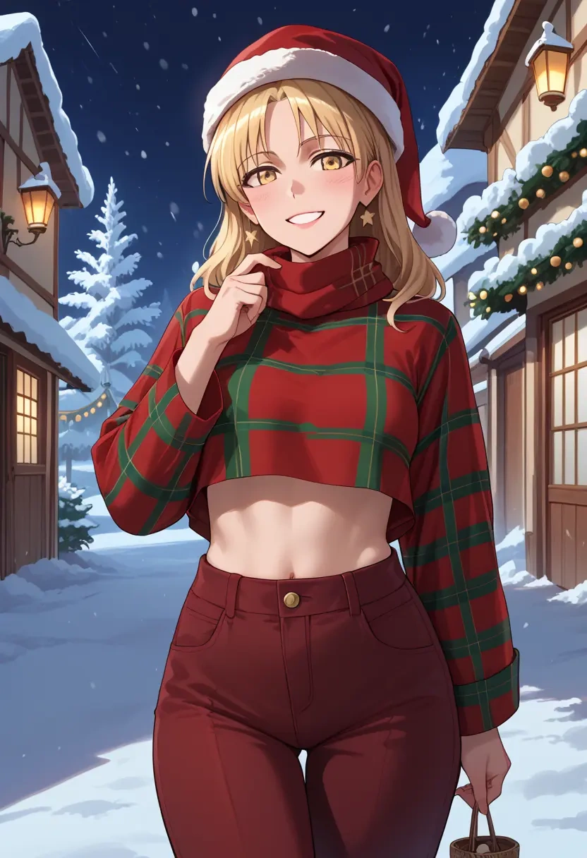 world_witches_series,perrine_h._clostermann,Christmas,plaid trousers  - 