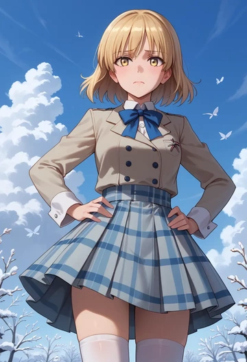 world_witches_series,perrine_h._clostermann,spring,student uniform,blazer  - AI generated anime art