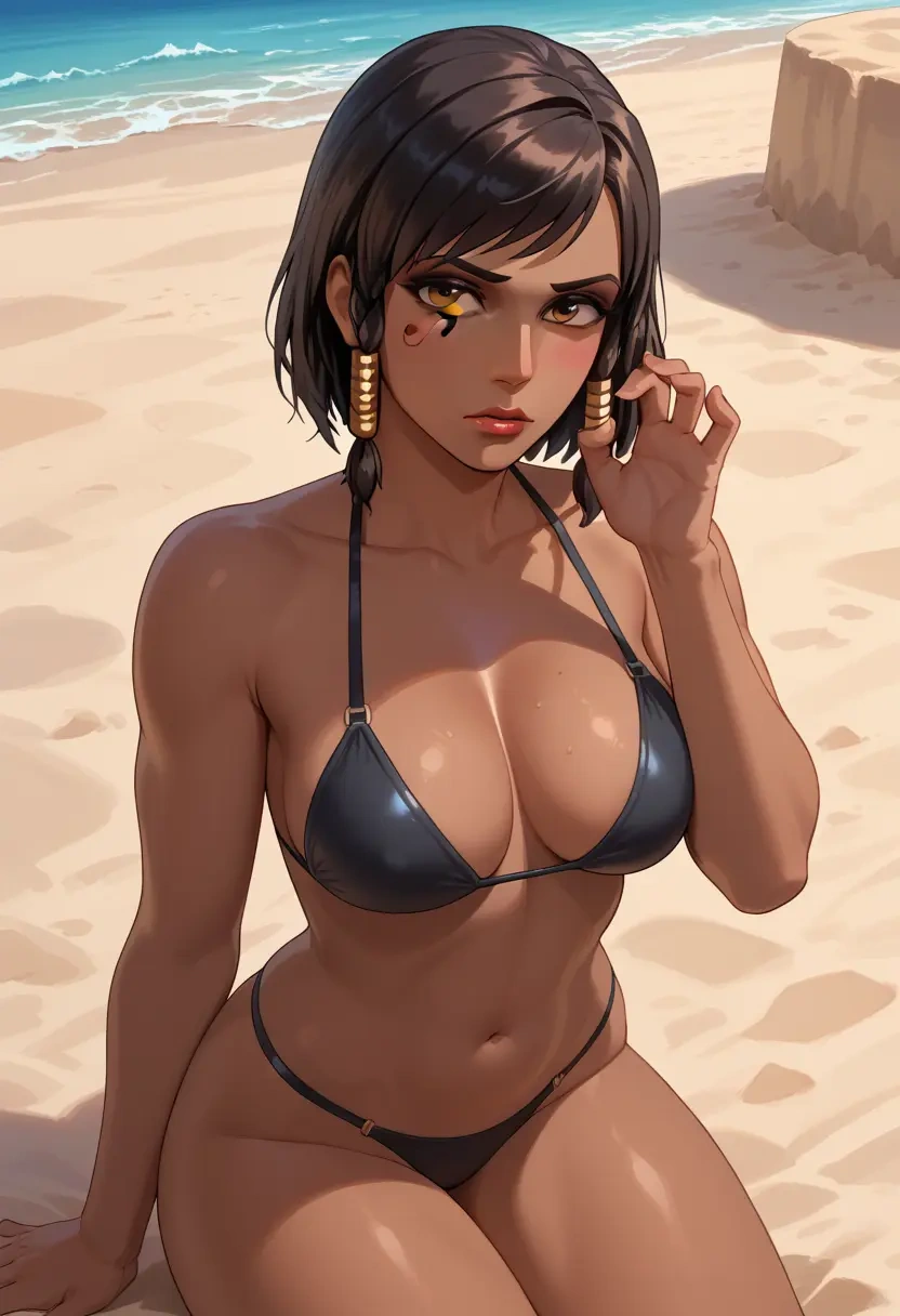 overwatch,pharah_(overwatch),black bikini  - 