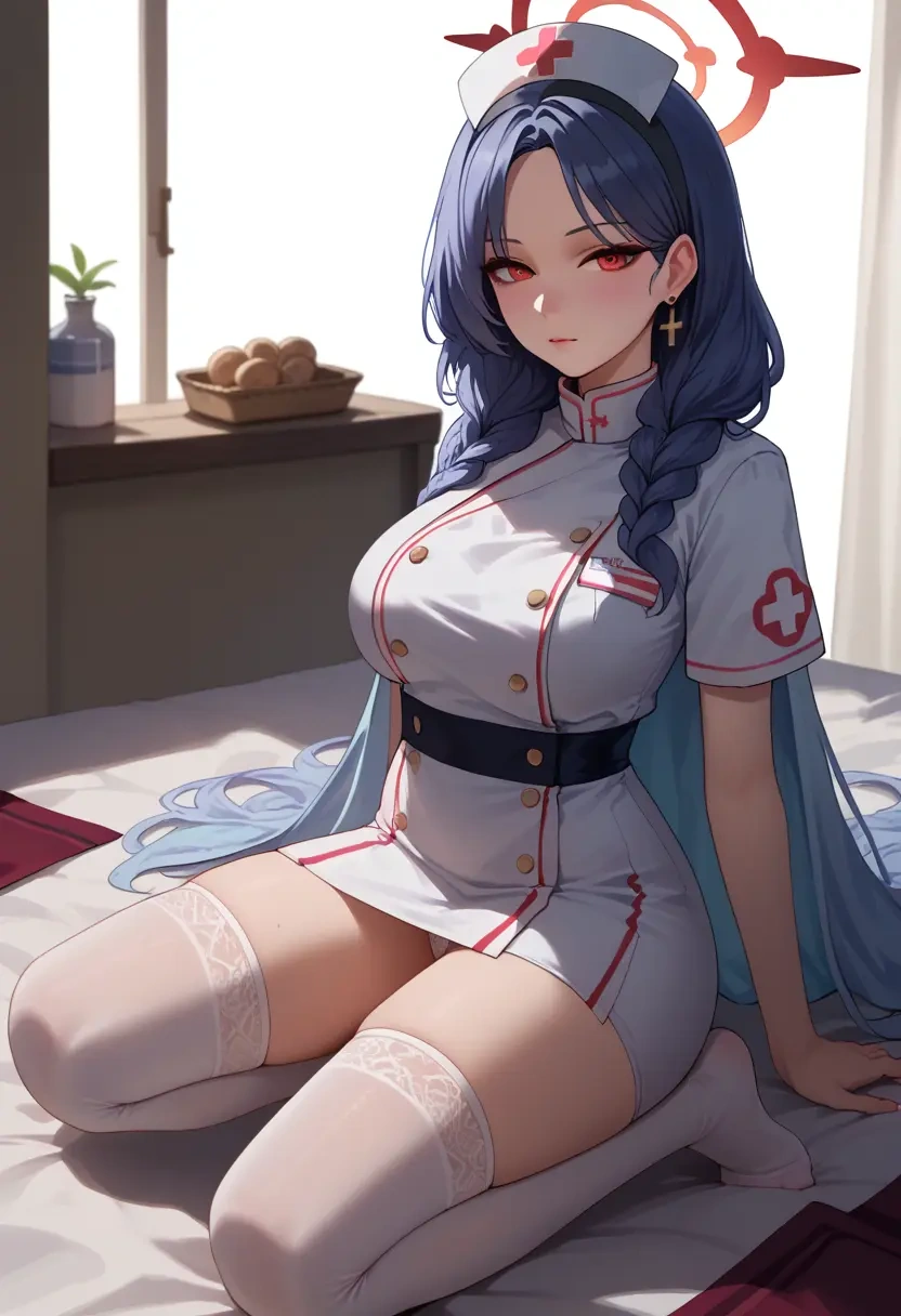 blue_archive,plana_(blue_archive),nurse,stockings,sexy,panties  - 