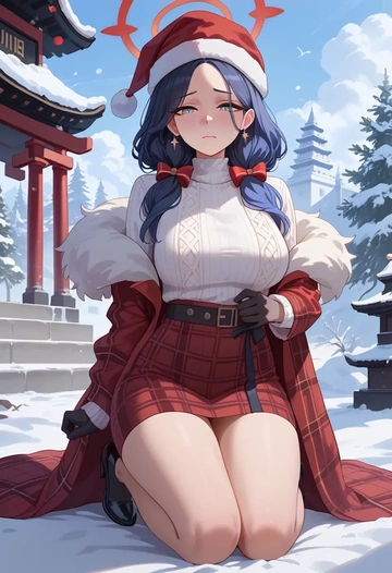 blue_archive,plana_(blue_archive),Christmas  - AI generated anime art