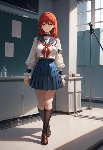 arknights,platinum_(arknights),sailor, uniform  - AI generated anime art