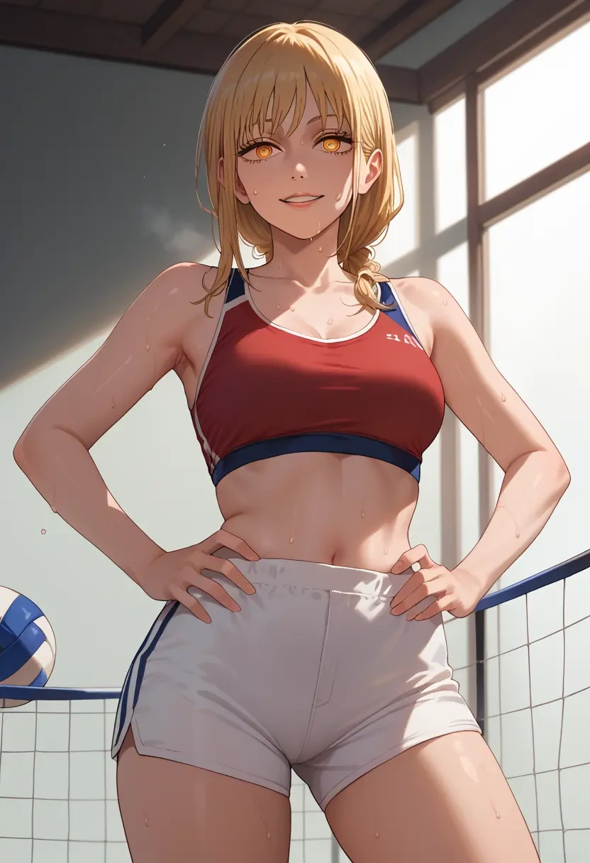 chainsaw_man,pochita_(chainsaw_man),volleyball uniform  - 